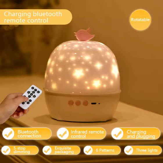 Ambient Projection Lamp for Relaxation – AuraGlow™ Light & Sound