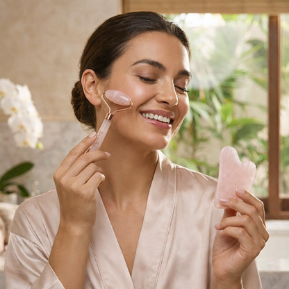 GlowContour™ Escultor Facial de Cuarzo Rosa