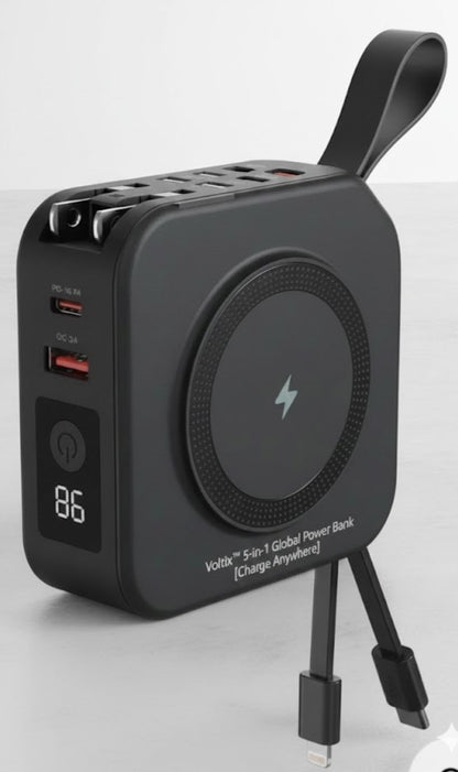 Banco de energía 5 en 1 con carga inalámbrica | Voltix™ UltraCharge