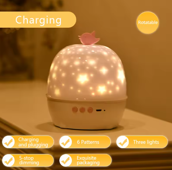 Ambient Projection Lamp for Relaxation – AuraGlow™ Light & Sound