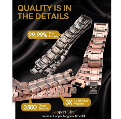 Premium Copper Magnetic Bracelet for Pain Relief – CopperPulse™