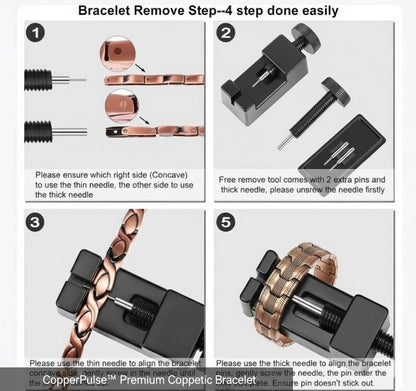 Premium Copper Magnetic Bracelet for Pain Relief – CopperPulse™