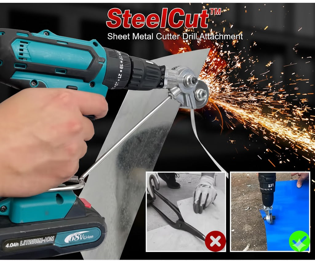 Sheet Metal Cutter Drill Attachment – SteelCut™ for Precise Cutting