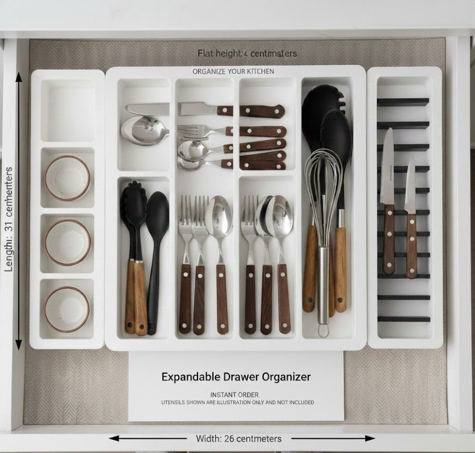 Expandable kitchen Drawer Organizer | Fits Any Kitchen Drawer