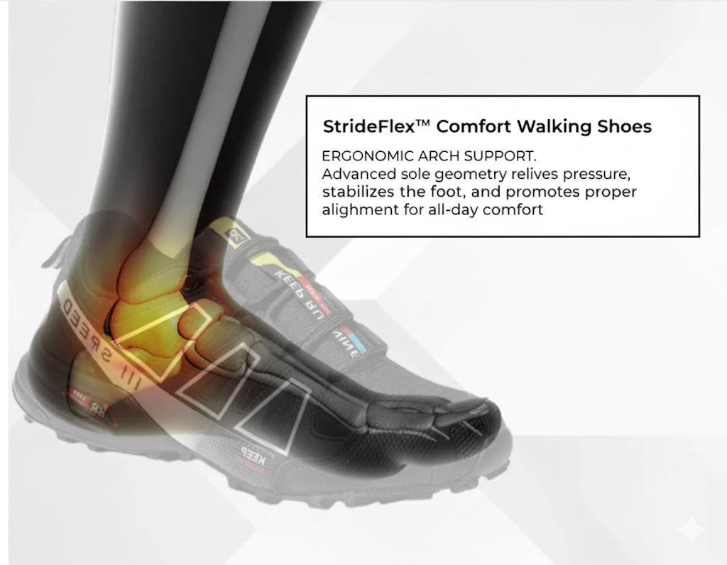 Comfort Walking Shoes – StrideFlex™ for All-Day Support
