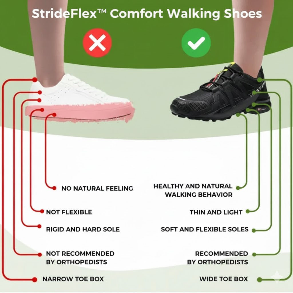 Comfort Walking Shoes – StrideFlex™ for All-Day Support