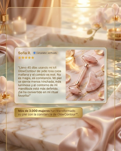 GlowContour™ Escultor Facial de Cuarzo Rosa
