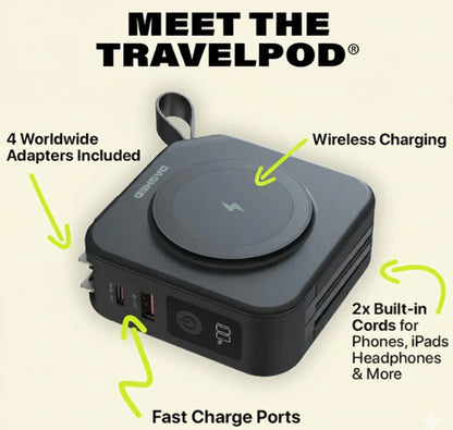 Banco de energía 5 en 1 con carga inalámbrica | Voltix™ UltraCharge